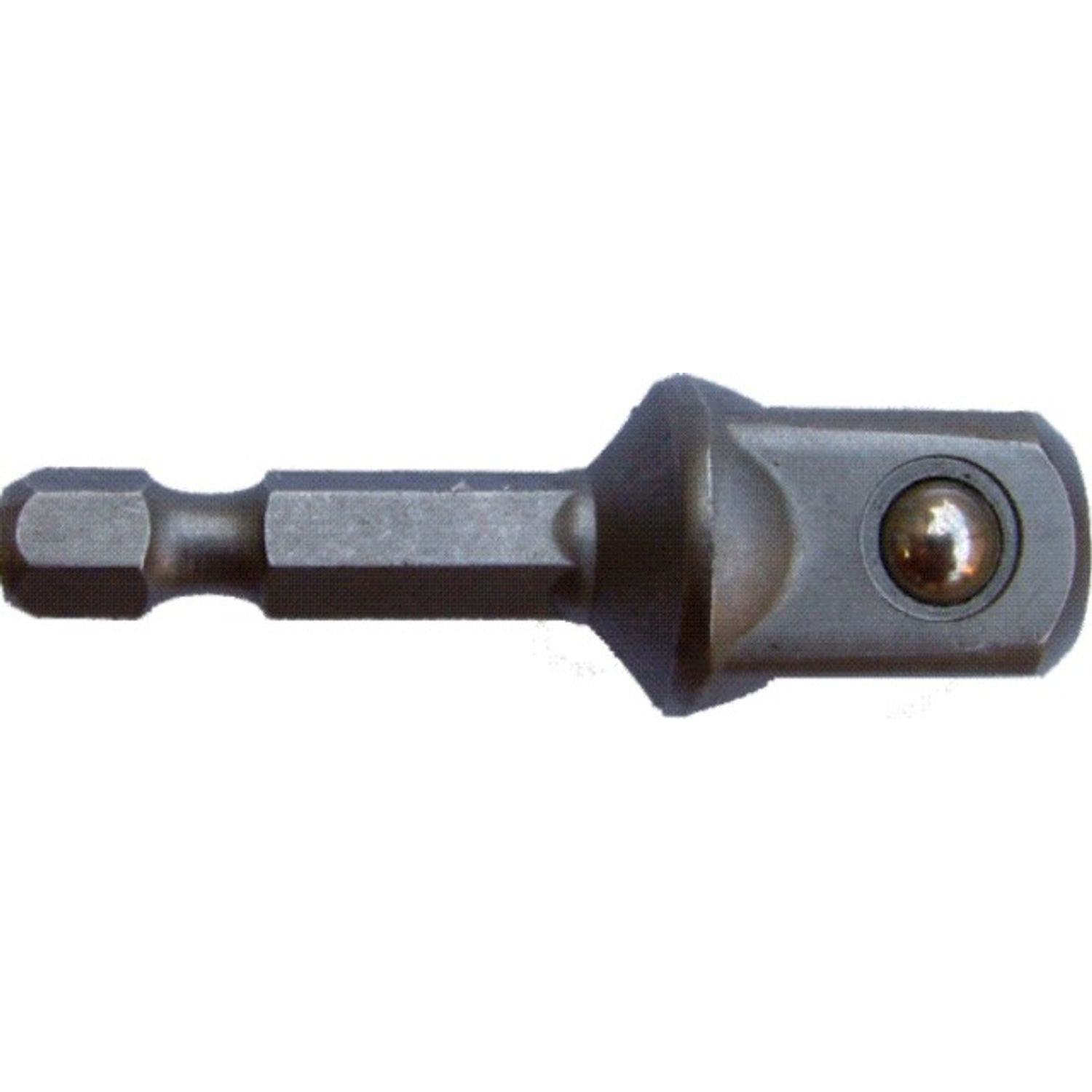 Socket Adaptor 1/4'm Sq X 50mm 1/4'm Hex Shank Carded